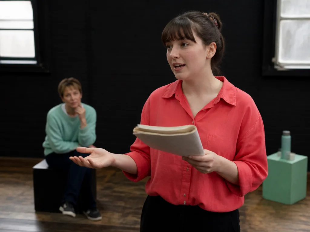 Un atelier théâtre réunit des personnes de tous âges pour un exercice d'improvisation